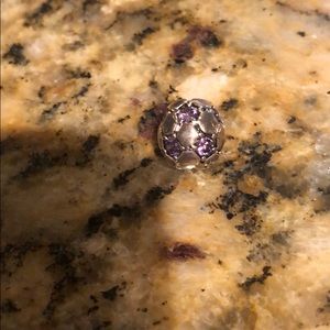 Pandora Charm with purple stones
